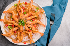 Steamed Garlic Prawns with Bean Vermicelli