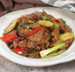 Fried Beef with Scallion & Ginger