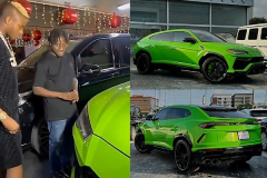 Watch Obafemi Martins Bless Victor Osimhen’s Newly Purchased Lamborghini Urus SUV