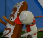 The Miami mascot rudely tried to eat one of the Pop-Tarts Bowl mascots