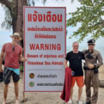 German lady bitten by fish in Phangnga