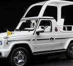 The brand-new Popemobile is an electrical Mercedes G-Wagen