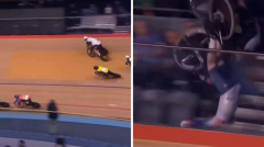 Olympic champ Katy Marchant crashes into crowd in frightening scenes