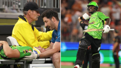 Sydney Thunder win BBL thriller after sickening collision between Daniel Sams and Cameron Bancroft halts play