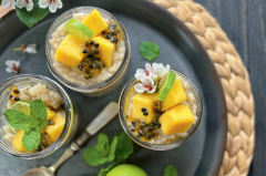 Ghanaian Creamy Rice with Tropical Fruits