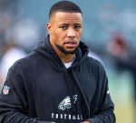 Eagles RB Saquon Barkley is ‘definitely going to call’ LeSean McCoy in case of snow game versus Rams                          Jan 18, 2025