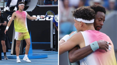 Ben Shelton’s classy move to Gael Monfils after heartbreaking retirement at Australian Open