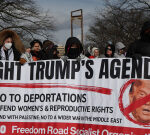 Dozens protest in Washington, DC during Trump inauguration