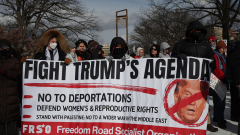 Dozens protest in Washington, DC during Trump inauguration