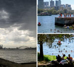 Winds and hail roll in after a day of extreme heat in Sydney, with temperatures topping 40C