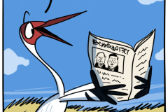 Things are looking up for near-extinct Siberian cranes (cartoon)