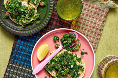 CORN THINS Slices with Tabouli