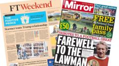 The Papers: Starmer ‘touts’ Trump relationship and ‘farewell’ to Denis Law