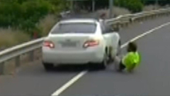 ‘Pull your heads in’: Shocking M4 incident caught on camera in Sydney