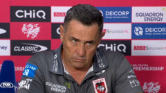 Furious Dragons coach Shane Flanagan claps back at journo after loss to Rabbitohs