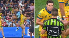 Parramatta Eels captain Mitchell Moses blows up at NRL referee after bunker chaos