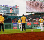 The Red Sox watched the Kentucky Derby during the end of a rain delay