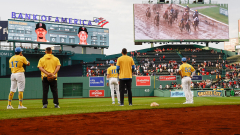 The Red Sox watched the Kentucky Derby during the end of a rain delay