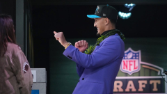 Panthers HC Dave Canales speaks on WR Tetairoa McMillan’s 1st rookie minicamp practice