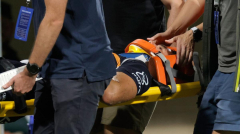 Wallabies star Noah Lolesio stretchered off with suspected spinal injury