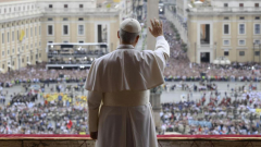 ‘No more war’: Pope uses first blessing to call for peace in Ukraine and Gaza