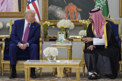 Saudi crown prince welcomes Trump to kingdom as U.S. leader begins four-day Middle East tour