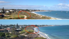 Popular tourist town Lancelin at risk of being swallowed by the ocean amid rapid coastal erosion