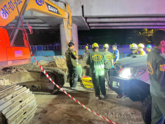 Myanmar worker killed in construction accident on Bangkok’s Rama II road