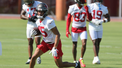 Bucs’ WR Jalen McMillan appears to have come to minicamp ready to compete