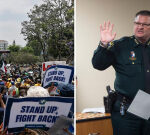 ‘We will kill you’: Florida sheriff’s threat as millions of Americans set to join anti-Trump protest