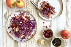 Red Cabbage, Apple & Pomegranate salad