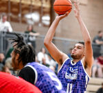 Michigan State basketball’s Jesse McCulloch seen at Moneyball Pro-Am in a walking boot