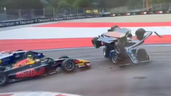 Frightening scene rocks Formula Two race as driver flips onto two cars at Austrian Grand Prix