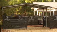 Black tarp put up around Erin Patterson’s Leongatha home in Victoria as jury starts deliberations