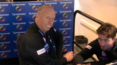 Ken Hinkley divides opinion with strange moment of mirth in coaches’ box against Brisbane