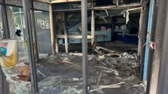 Man trapped inside NI leisure centre tells of fear as rioters attacked