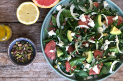 Grapefruit & Fennel Green Salad with Vinaigrette Dressing