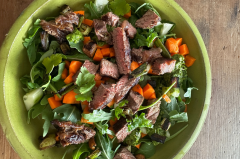 Iron-Rich Steak Salad with Coriander & Pesto
