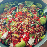 Mixed Leaf Salad with Pomegranate, Avocado & Goat’s Cheese