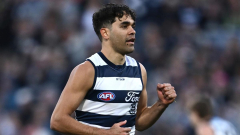 Geelong sub Jack Martin kicks four goals in extraordinary cameo as Jeremy Cameron closes in on century