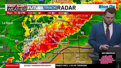 TV meteorologist pauses severe weather forecast to text family in viral video