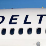 Delta plane wing clips empty aircraft during pushback from gate in Atlanta