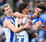 Harry Sheezel equals all-time disposals record as North Melbourne thump Richmond