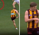 AFL world blows up at ‘concerning’ score review decision to allow Dylan Moore goal