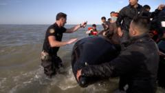 BBC on French beach as police slash migrant ‘taxi-boat’ heading to UK