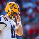 LSU QB Garrett Nussmeier refuses to say if he’s hurt. Brian Kelly insists he isn’t