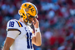 LSU QB Garrett Nussmeier refuses to say if he’s hurt. Brian Kelly insists he isn’t