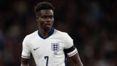 England recall Saka but Bellingham, Foden & Grealish miss out