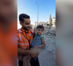 Palestinian boy says ‘I’m okay’ after rescue from Gaza rubble