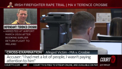 Irish Firefighter Rape Trial: Alleged Victim Gets Emotional During Cross